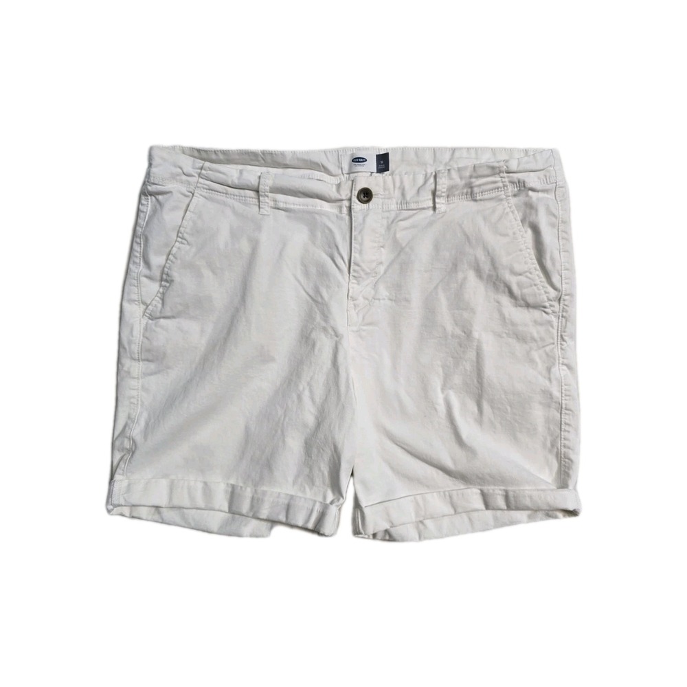 Old Navy Women's 16 White Shorts Chino Cuffed